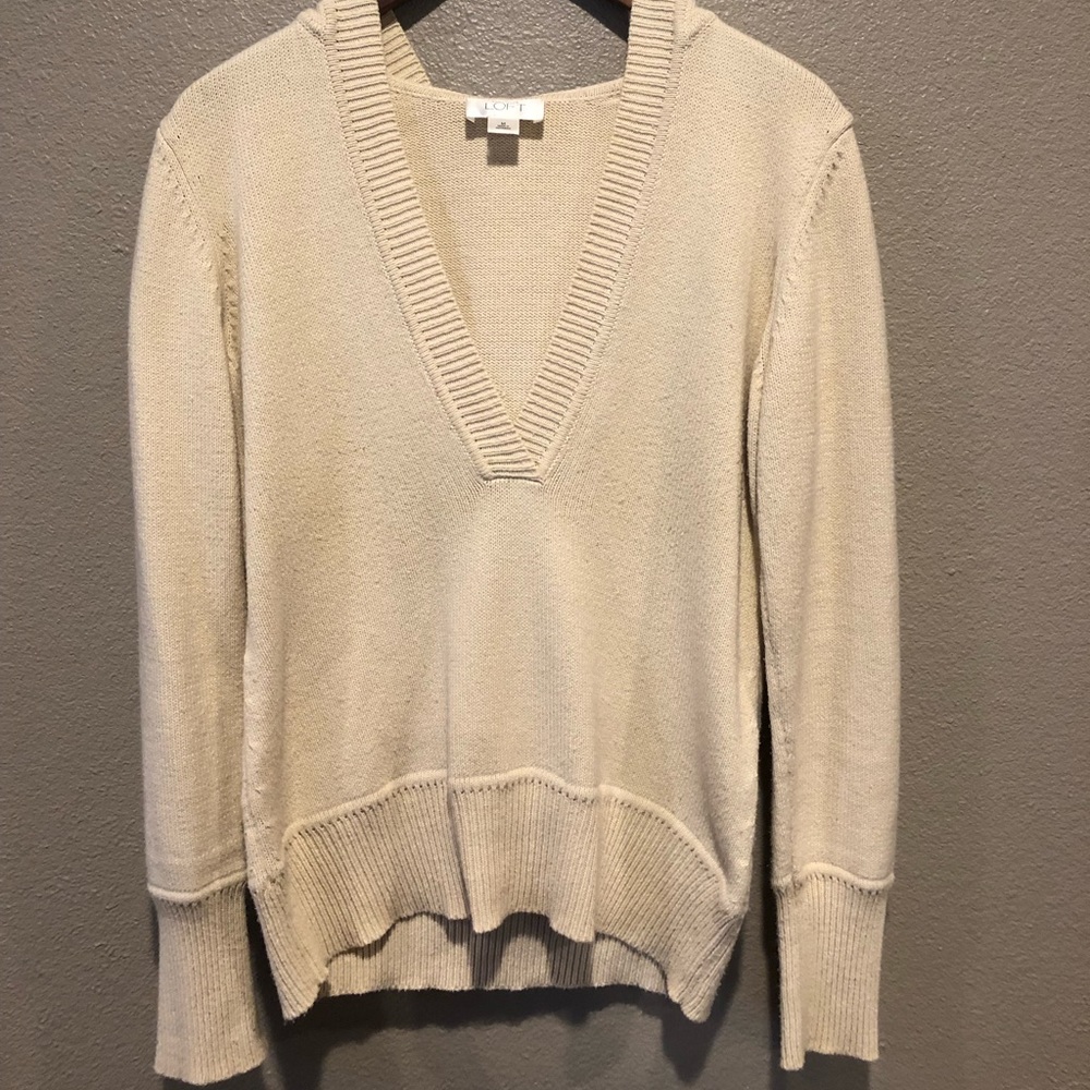 Ann Taylor Loft knitted hooded sweatshirt
